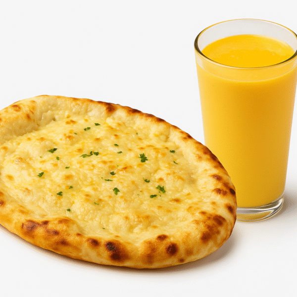 CHEESE NAAN + MANGO LASSI