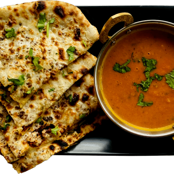 Kheema Naan with Sauce